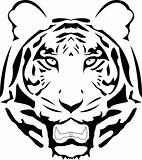 the vector abstract tiger head