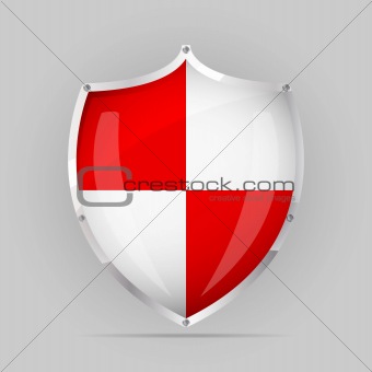 Red an White Shield