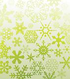 green snowflakes