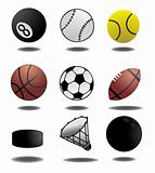 sport balls detail vector