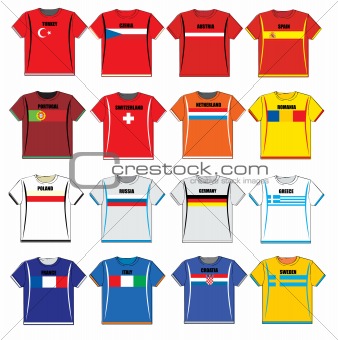 t-shirts with european flags
