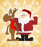 Santa Claus And His Reindeer 
