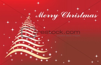 Christmas background with tree
