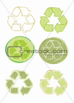 recycle icon set vector illustration