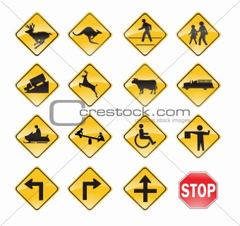 Road Signs yellow