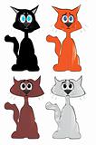 cats collection - vector