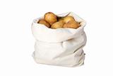 Raw potato in the linseed bag
