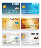 vector realistic credit cards