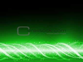 Green Colorful Glowing Lines Background.