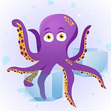 Octopus Fortune Teller with Crystal Cube.