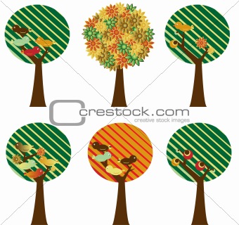 Set of retro trees