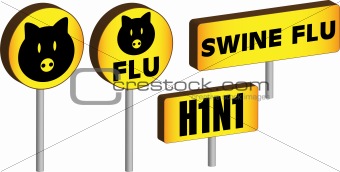 3D Swine Flu Signs