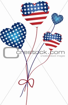American Hearts Balloons