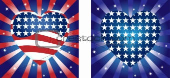 United States Hearts Background