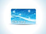 abstract blue gift card