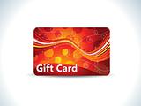 abstract red gift card