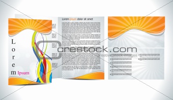 abstract brochure with wave concept