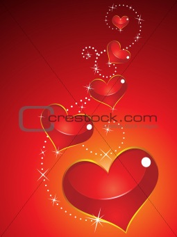 abstract glossy red heart 
