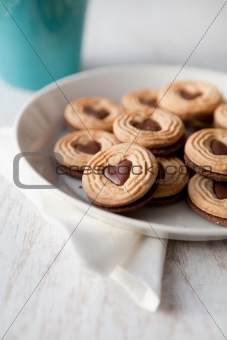 Biscuits with heart shape