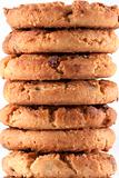 Tower of chocolate chip cookies