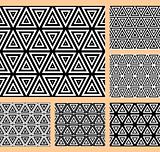 Seamless geometric patterns set.