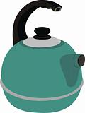 Dark blue teapot
