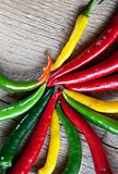 Red, Yellow and Green Chili Pepper