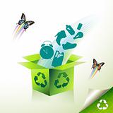 Green recycle box