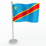 Flag of democratic republic of the Congo