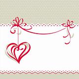 Valentine`s day card with heart