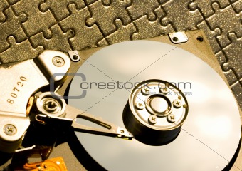 Hard disk on jigsaw
