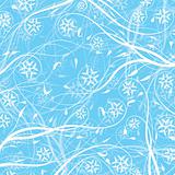 Winter floral pattern, vector