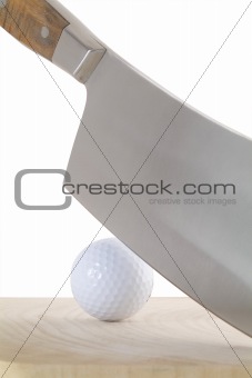 Meat-cleaver and golf-ball