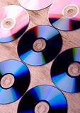 Closeup of a row of CDs