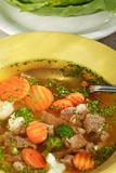 Vegetable soup with meat