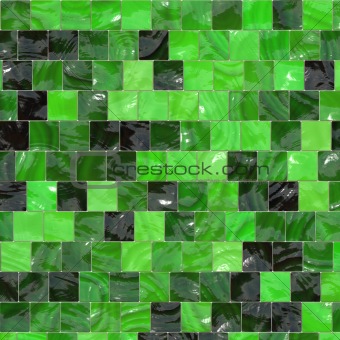 Green colored tiles