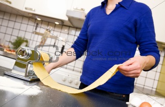 Female Making Pasta