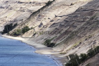 dune slope and lake shore