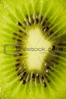 macro view of a fresh kiwi texture 