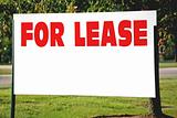 Blank For Lease Sign