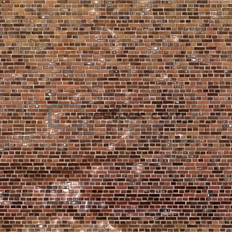 Grungy brown brick wall
