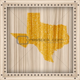 Framed map of Texas