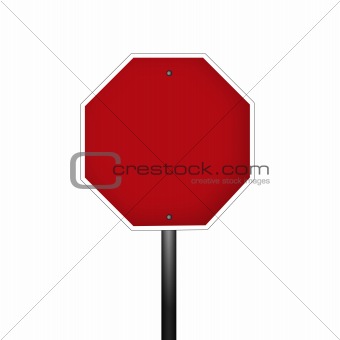 Isolated Blank Graphic Stop Sign