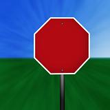 Blank Stop Sign