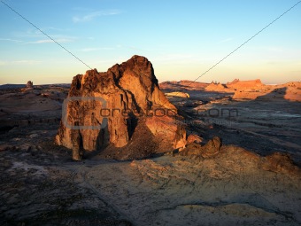 Rocks in desert.