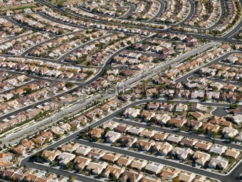 Urban housing sprawl.