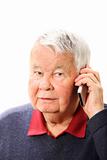 Elderly man on the phone