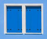 blue window-shutter