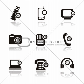 setting in technology icons
