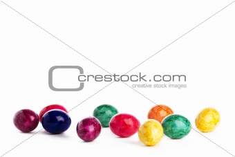 some colorful easter eggs